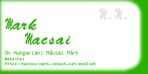 mark macsai business card