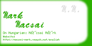 mark macsai business card